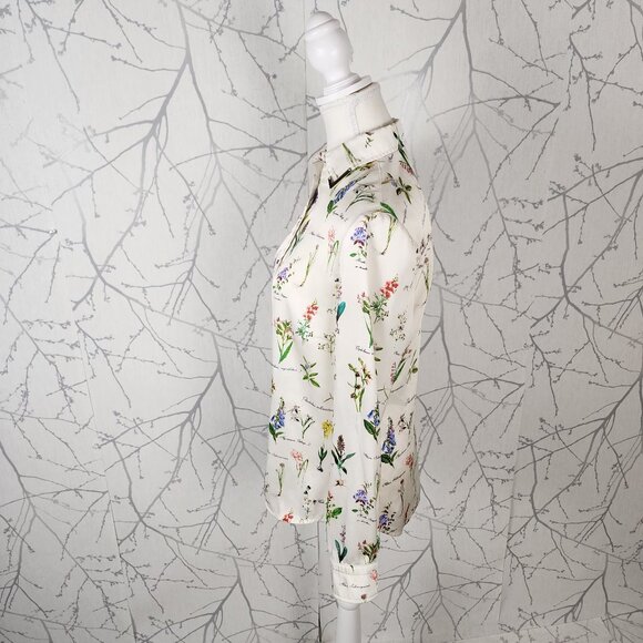 Zara Floral Botany Printed Metal Accent Shirt - Picture 6 of 9